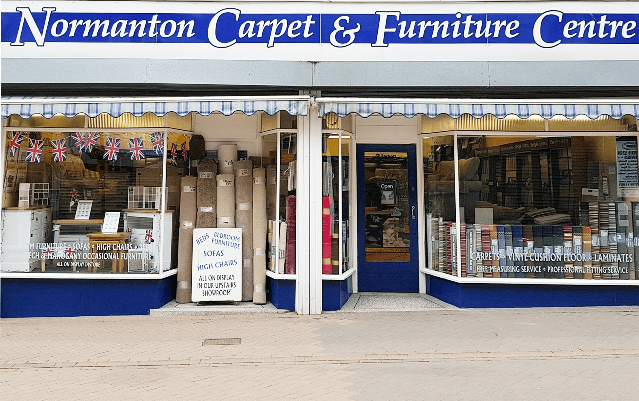 Image of the Normanton Carpet and Furniture Centre showroom on the Normanton High Street